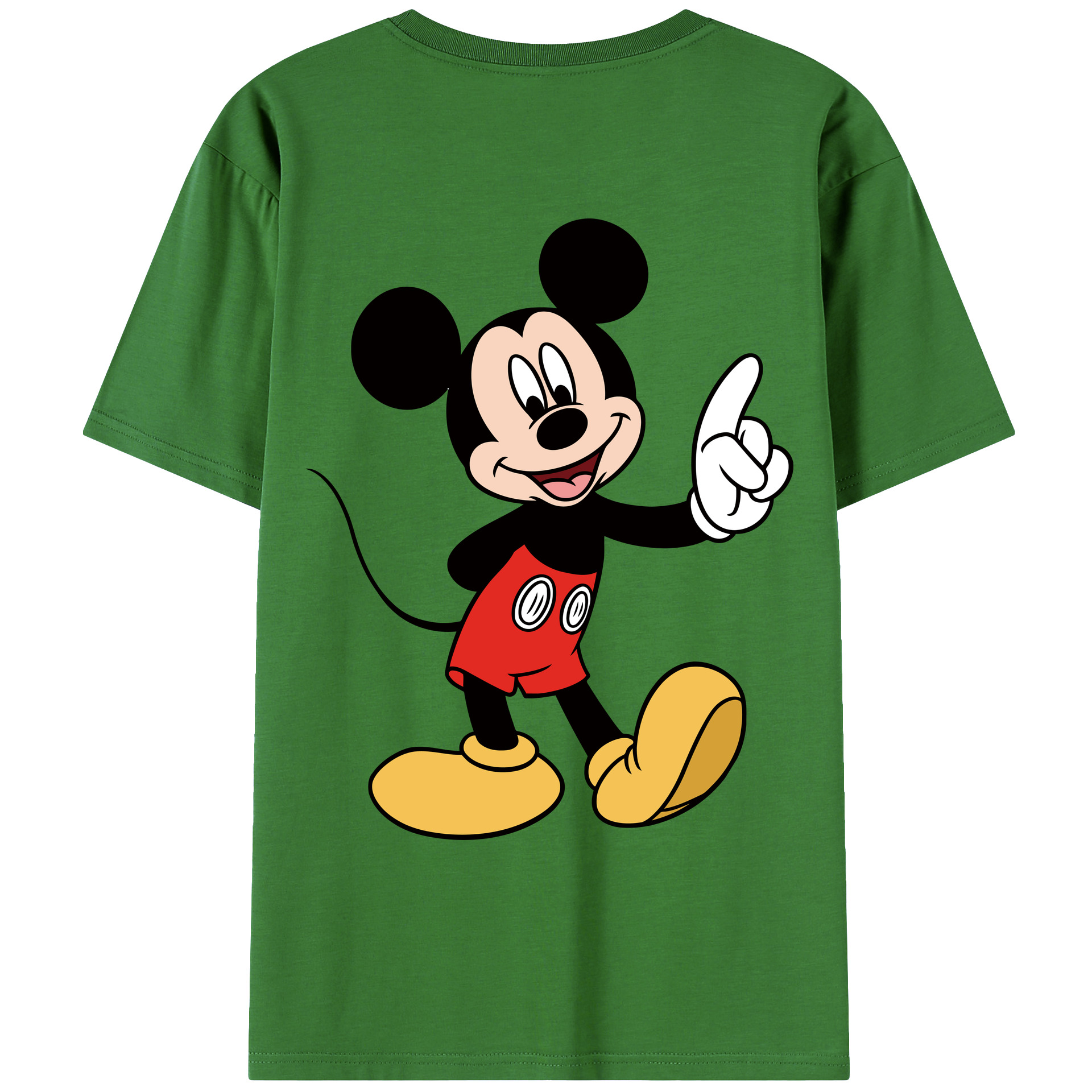 ミッキーマウス Mickey Mouse レディース半袖Tシャツ(バックプリント)